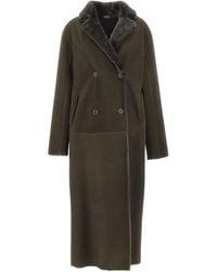 Hiso - Elle Reversible Shearling-Lined Coat - Lyst