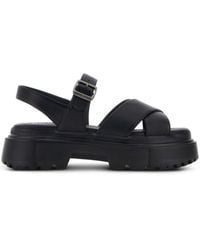 Hogan - Crossover-straps Flat Sandals - Lyst