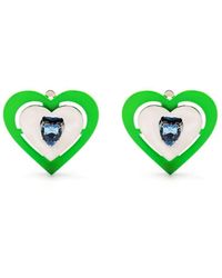Safsafu - Neon Heart-shaped Earrings - Lyst