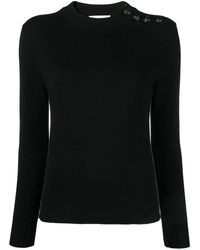 Rabanne - Buttoned Mock-Neck Sweater - Lyst