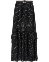 Self-Portrait - 'black And Gold Chiffon Lace Maxi' Skirt - Lyst