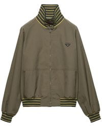 Prada - Veste En Popeline À Col Montant - Lyst