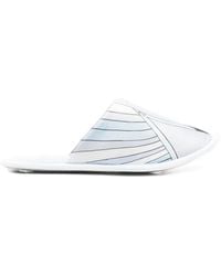 PUCCI - Marmo-Print Silk Slippers - Lyst