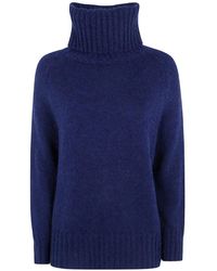 Base London - Turtleneck Raglan-Sleeve Sweater - Lyst