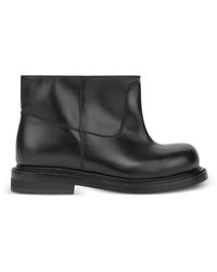 Moschino - Round-Toe Leather Boots - Lyst