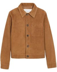 Ami Paris - Chaqueta Ami De Coeur De Piel Con Botones - Lyst