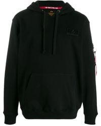 Alpha Industries - Logo Stripe Detail Hoodie - Lyst