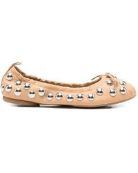 Hogan - Studded Ballet Flats - Lyst