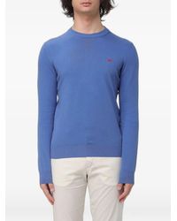 Brooksfield - Logo-Embroidered Crew-Neck Sweater - Lyst