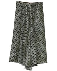 Ziggy Chen - Geometric-Print Drawstring Skirt - Lyst