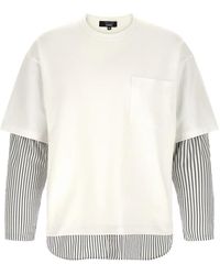 Comme des Garçons - Striped Chest-Pocket T-Shirt - Lyst