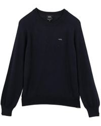 A.P.C. - Pull À Logo Brodé - Lyst