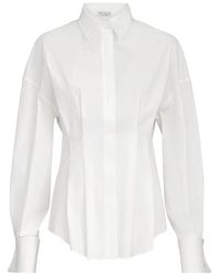 Brunello Cucinelli - Stretch Cotton-Poplin Pleated Shirt - Lyst