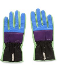 DSquared² - Color-Block Zipped Leather Gloves - Lyst