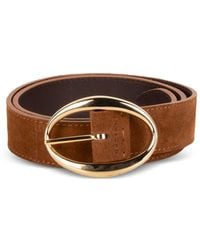Orciani - Ceinture En Daim À Boucle Ovale - Lyst