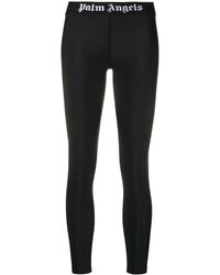 Palm Angels - Logo-tape High-waisted leggings - Lyst