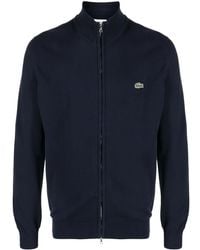 Lacoste - Crocodile Logo-Patch Cardigan - Lyst