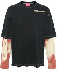 DIESEL - T-Wesher-N3 T-Shirt im Layering-Look - Lyst