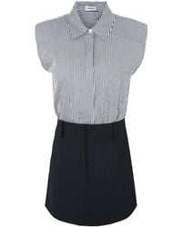 Jonathan Simkhai - Graham Contrast-Fabric Mini Dress - Lyst