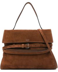 Moschino - Tie Me Tote Bag aus Wildleder mit Gürtel - Lyst