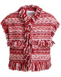 Essentiel Antwerp - Bouclé Jack Met Franje Van Wolblend - Lyst