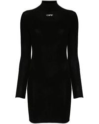 Off-White c/o Virgil Abloh - Off Stamp Embroidered Mini Dress - Lyst