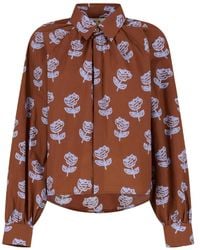 Marni - Camisa con estampado de rosa - Lyst