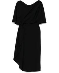 Amsale - Drapiertes Kleid Aus Krepp - Lyst