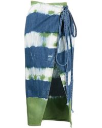 Alanui - Magic Journey Denim Wrap Skirt - Lyst