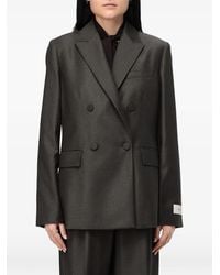 Agnona - Double-Breasted Wool Blazer - Lyst