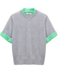 Dorothee Schumacher - Layered-Effect V-Neck T-Shirt - Lyst