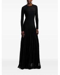 Ralph Lauren - Ribbed Pleated Maxi Dress - Lyst