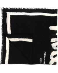 Alexander McQueen - Schal mit Logo-Print - Lyst