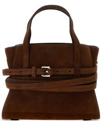 Moschino - Tie Me Tote Bag aus Wildleder mit Gürteldetail - Lyst