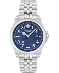 Versace - Anteo Armbanduhr Mit Logo-Muster 41Mm - Lyst