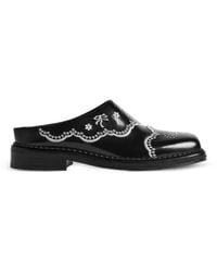 Simone Rocha - Embroidered Leather Mules - Lyst