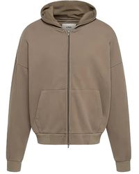 O.FILES - Felpa Origami Con Cappuccio E Zip - Lyst
