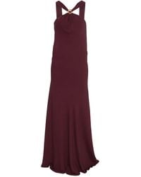 forte_forte - Ring-Detail Halterneck Maxi Dress - Lyst