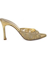AMINA MUADDI - Alexa Lace Sandals - Lyst