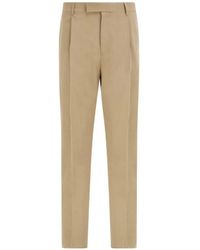 Ferragamo - Silk And Wool Tailored Trousers - Lyst
