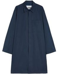 Jil Sander - Cotton Blend Poplin Coat - Lyst
