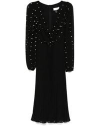 Nissa - Crystal-Embellished Chiffon Midi Dress - Lyst