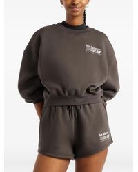 New Balance - Trackside Fleece Crew Sweatshirt - Lyst