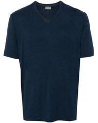 Hanro - Gemêleerd T-Shirt Met V-Hals - Lyst