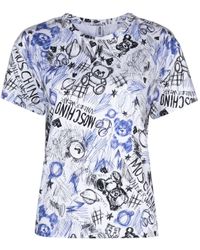 Moschino - Sketch-print Cotton T-shirt - Lyst