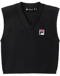 Fila - X Hailey Cable-Knit V-Neck Vest - Lyst