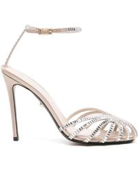 ALEVI - Penelope 110Mm Satin Sandals - Lyst