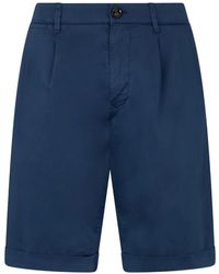 Moorer - Pleated Cuffed Shorts - Lyst