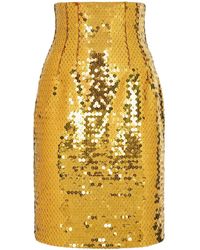 Dolce & Gabbana - Jupe ornée de sequins à taille haute - Lyst
