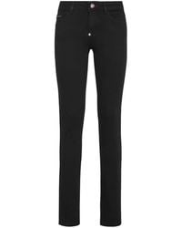 Philipp Plein - Logo-Plaque Slim-Fit Denim Jeans - Lyst